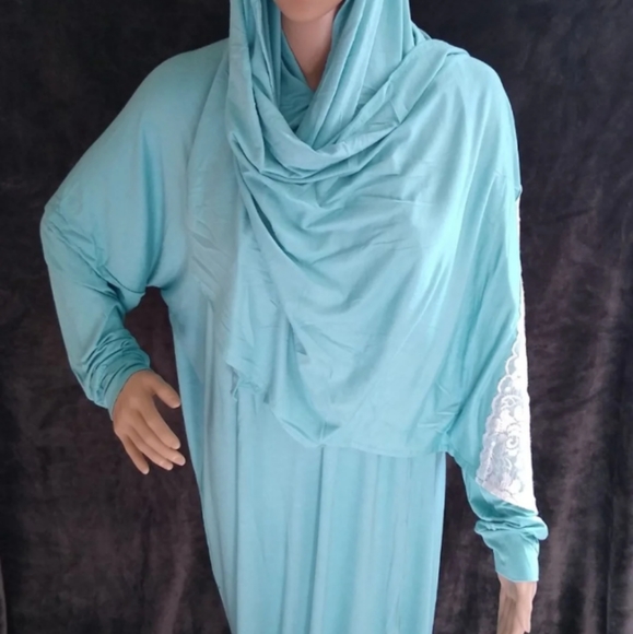 Dubai Prayer Dress attached Shayla Made Dubai UAE - Picture 2 of 5